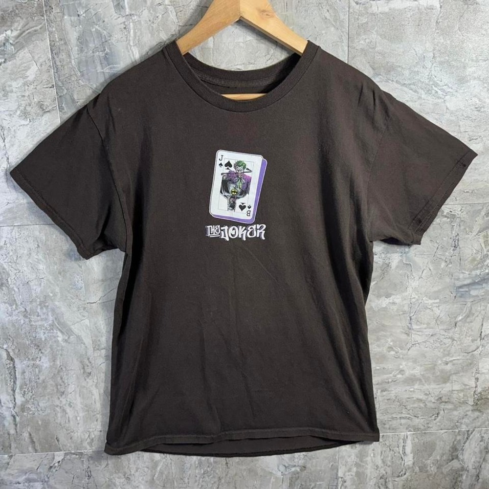 Batman Joker brown cotton t-shirt  Mens Size L #batman #joker #superhero